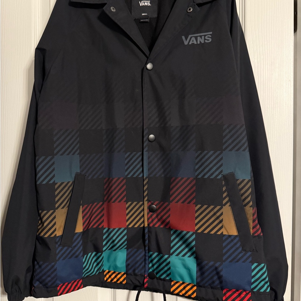 Vans Black Multicolor Plaid Lightweight Jacket